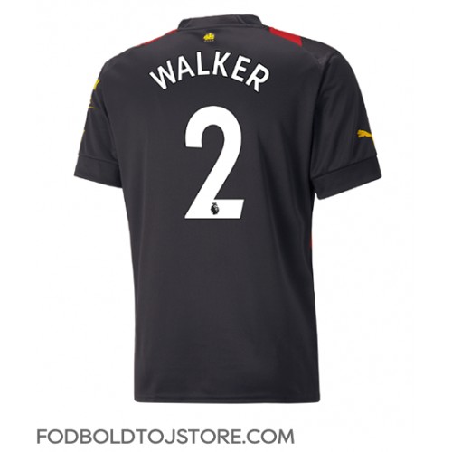 Manchester City Kyle Walker #2 Udebanetrøje 2022-23 Kortærmet